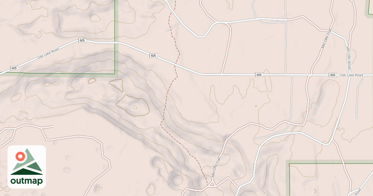 Map of Hunt Creek Motorcycle Trail