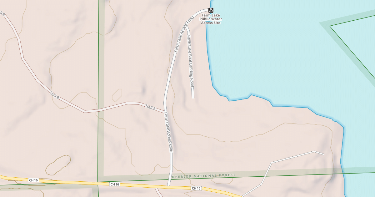 Map preview of FARM LAKE BOAT LANDING
