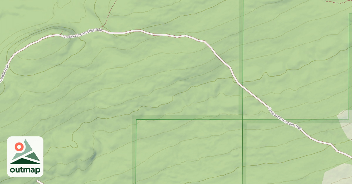 Map of Caribou Snowmobile Trail