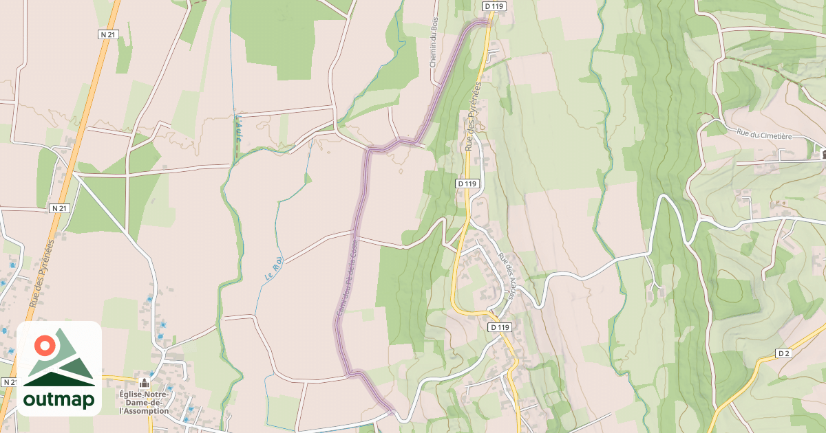 Map of Cami dou Pè de la Coste