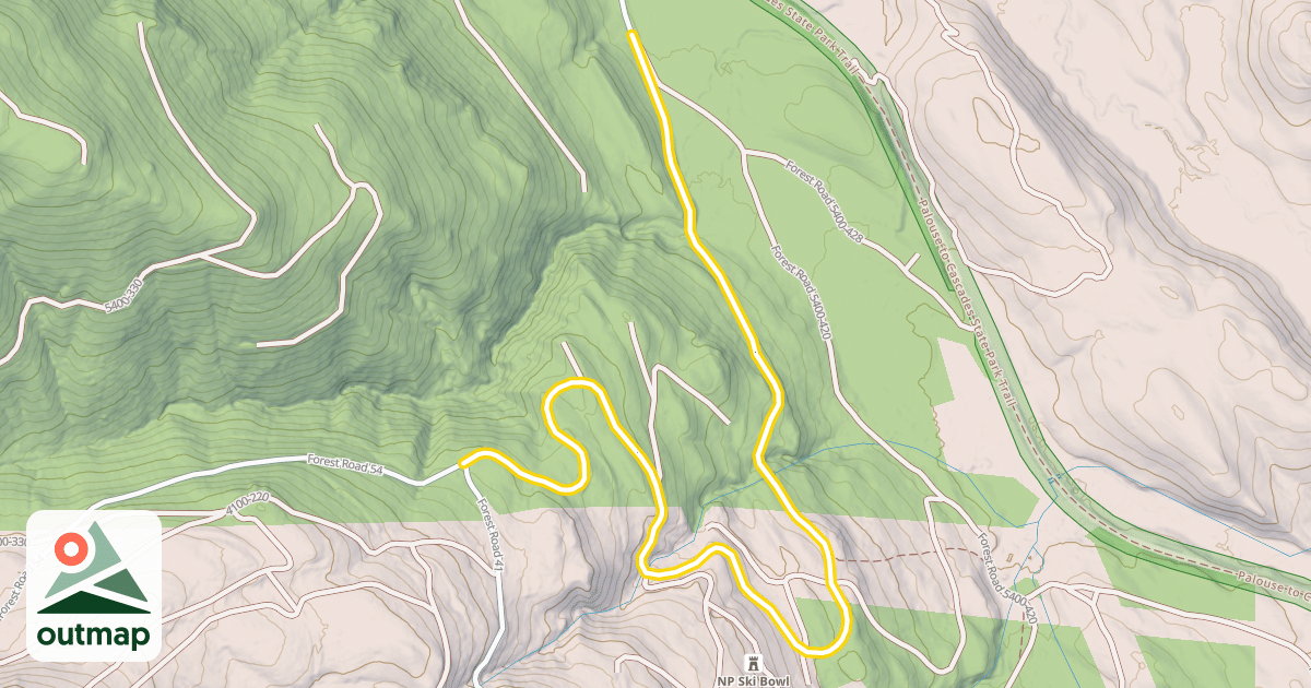 Map of Forest Road 54