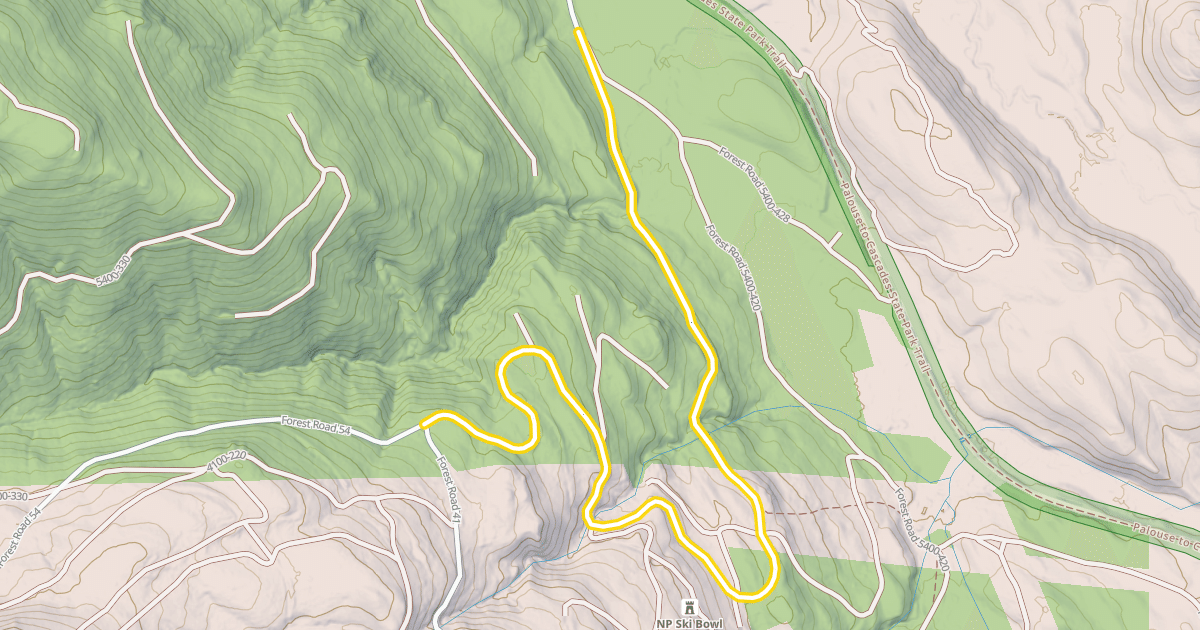 Map preview of Forest Road 54