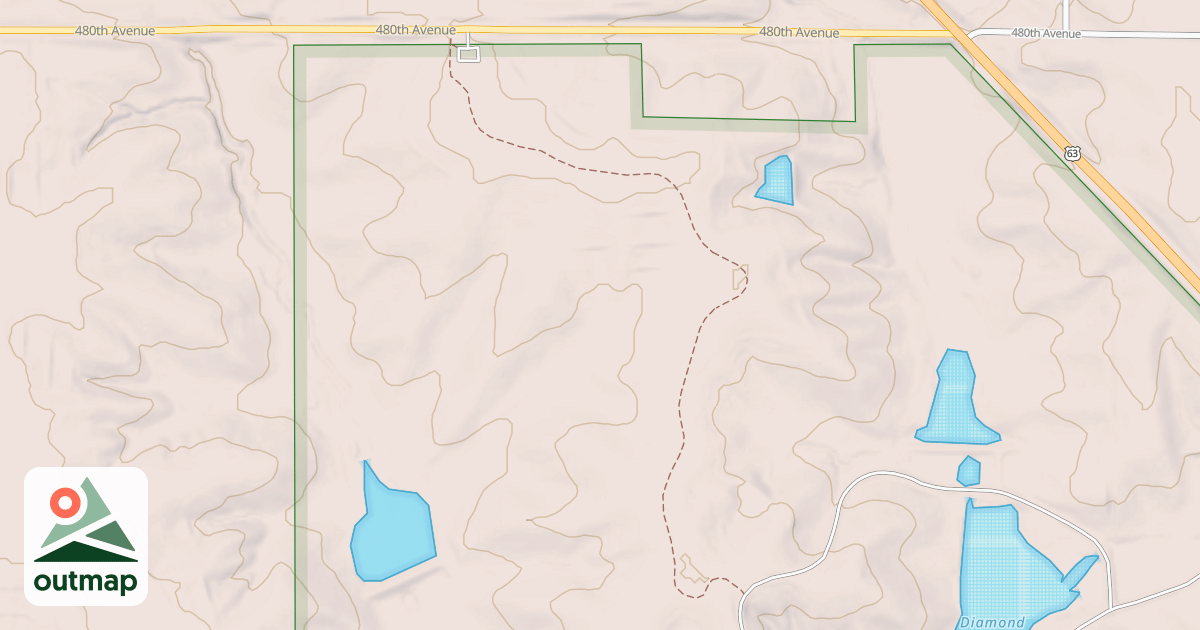 Map of Diamond Lake Trail