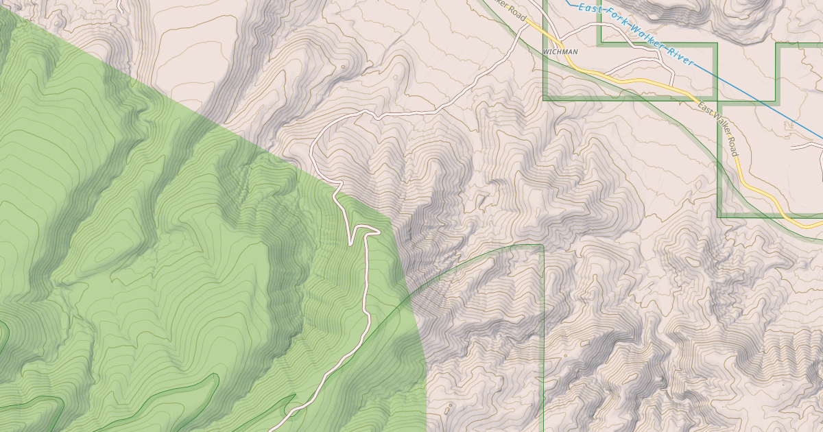 Map preview of WICHMAN CANYON ROAD