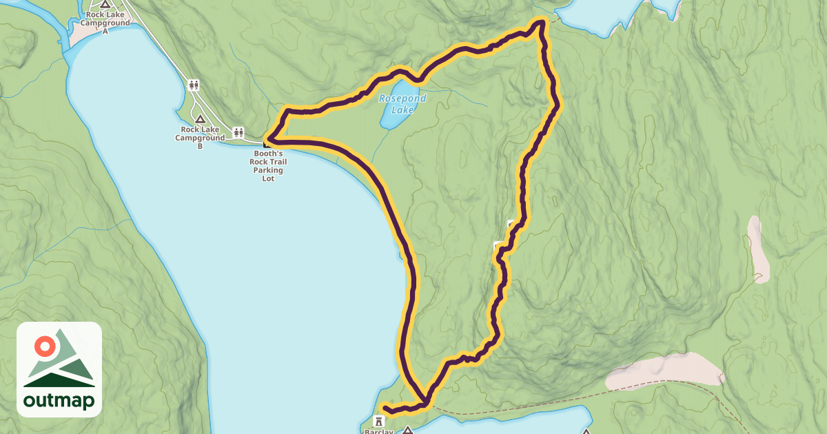 Map of Booth's Rock Trail