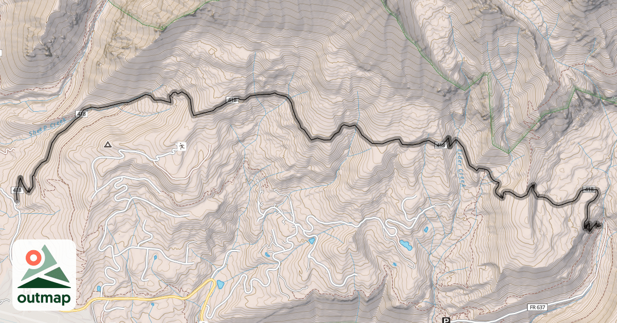 Map of Deep Creek Trail #418