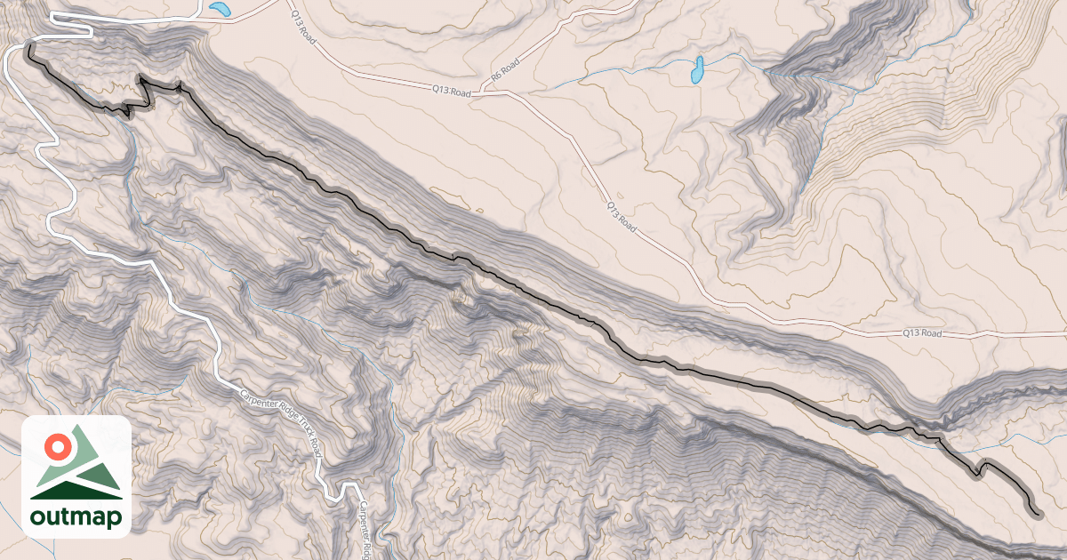 Map of North Horse Bench Trail
