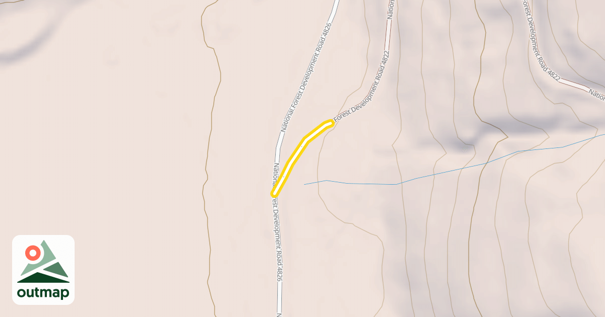 Map of National Forest Development Road 4822