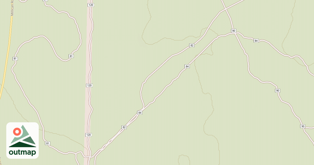 Map of Millican Plateau Tr 82