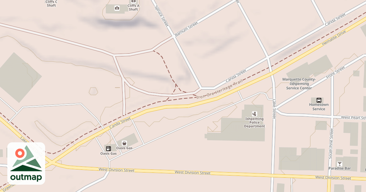 Map of Iron Ore Heritage Trail