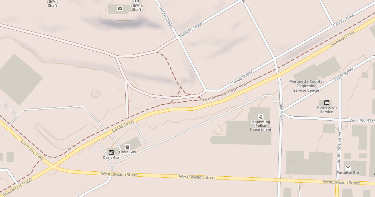 Map preview of Iron Ore Heritage Trail