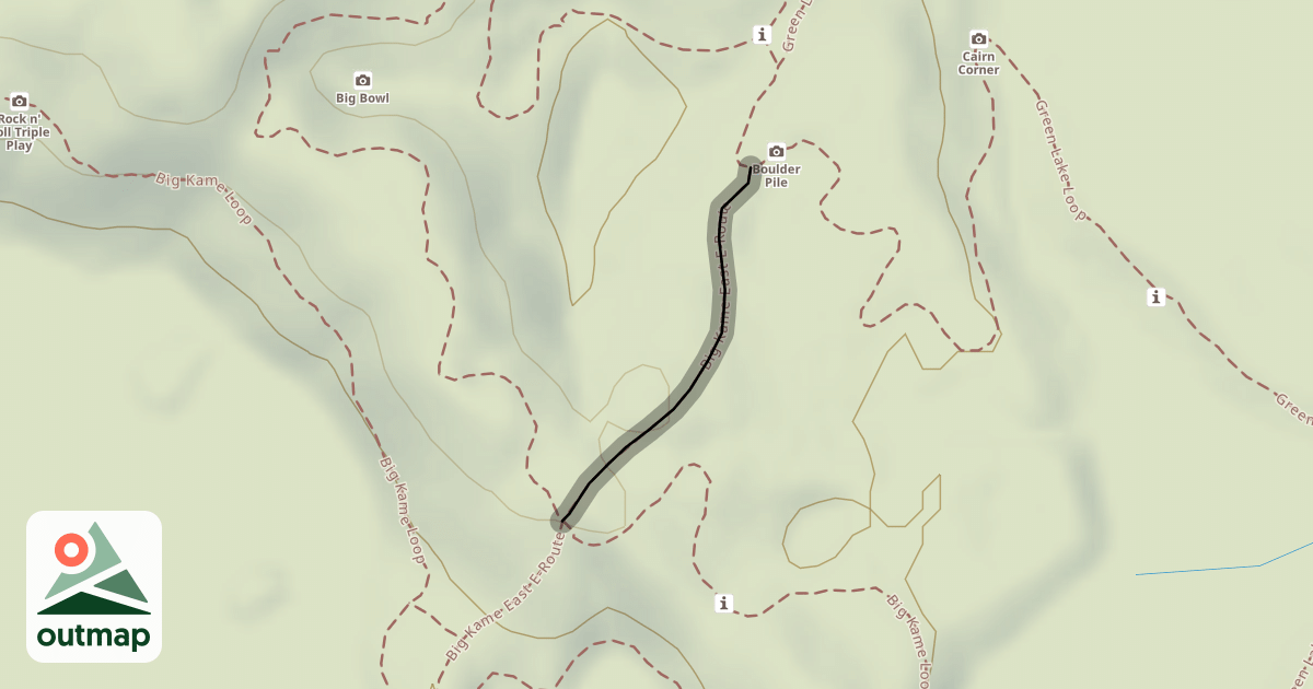 Map of Big Kame East E-Route