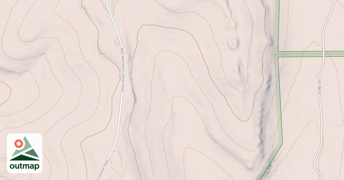 Map of BEAR MTN LOOKOUT BR 1A