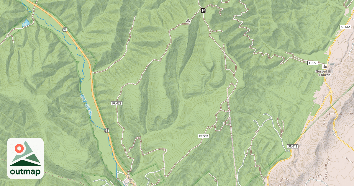 Map of ROCKY RUN