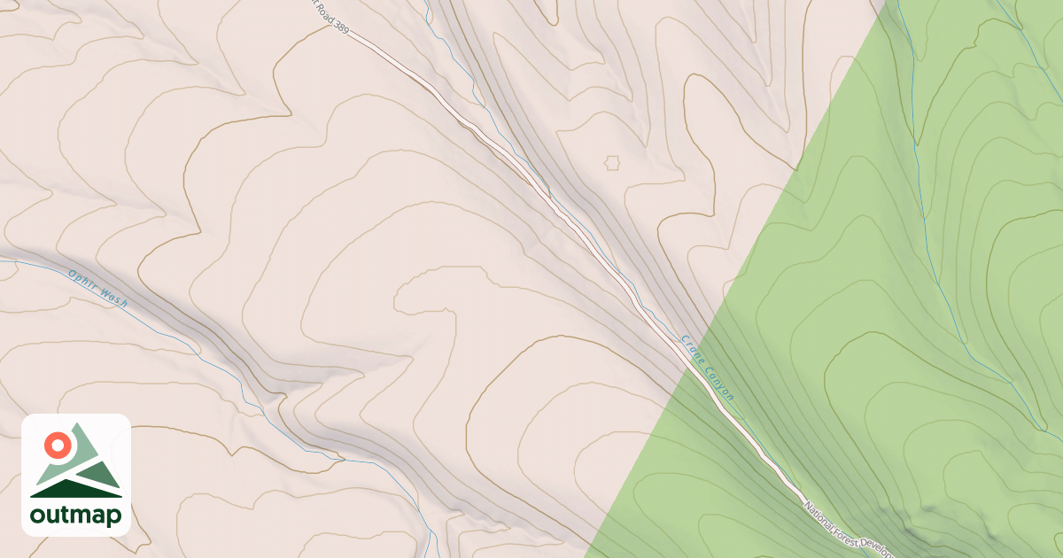 Map of CRANE CANYON SPUR