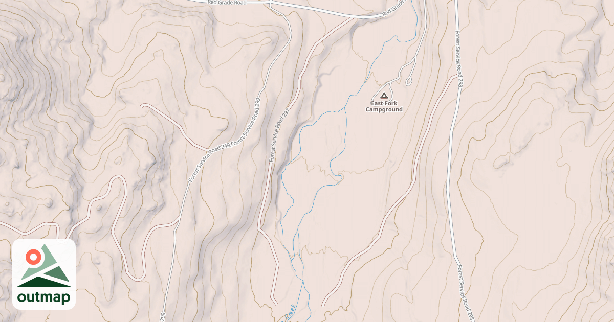 Map of EAST FORK CABINS