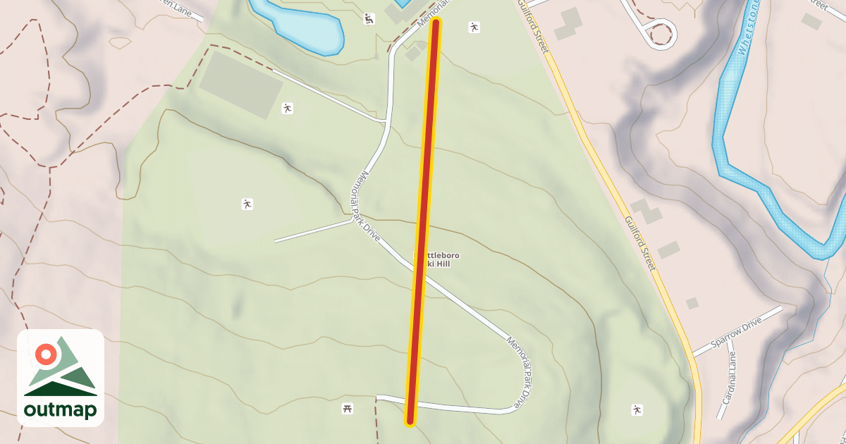 Map of Living Memorial Park T-Bar