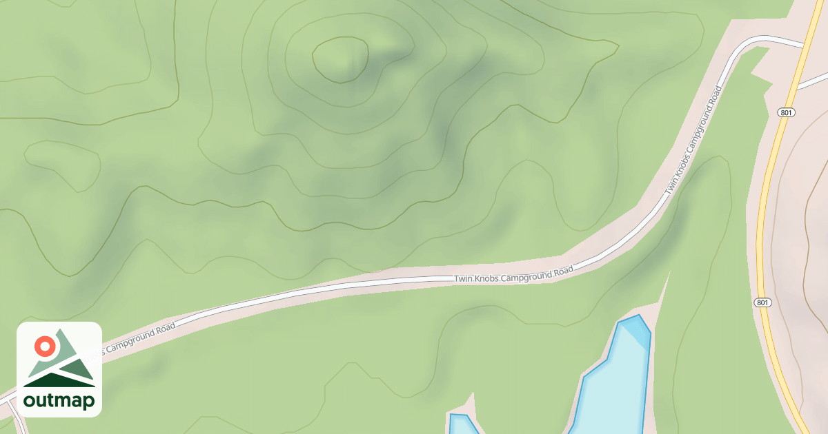 Map of TWIN KNOBS