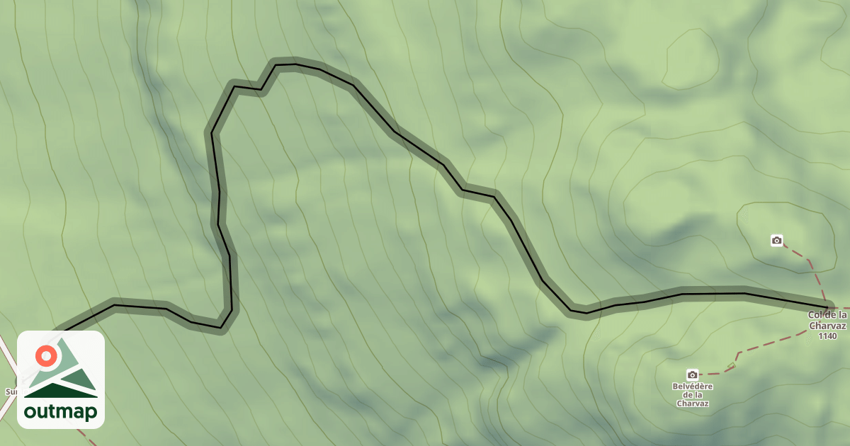 Map of Sentier de la Charvaz