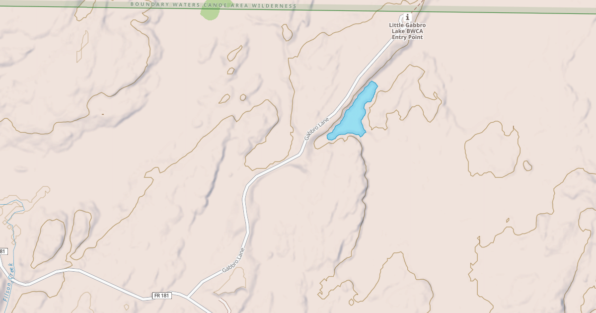 Map preview of GABBRO LAKE ACCESS
