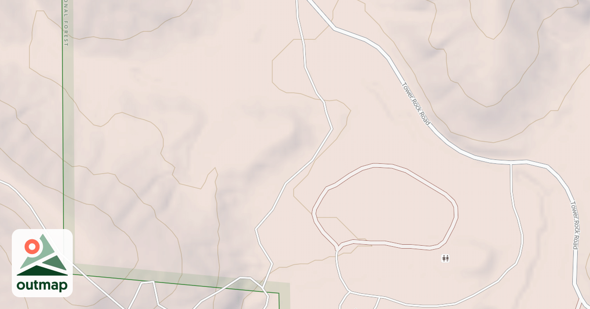Map of TOWER ROCK REC RD #2