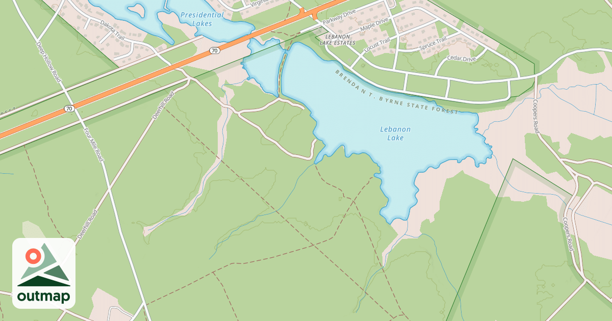 Map of Lebanon Loop Trail