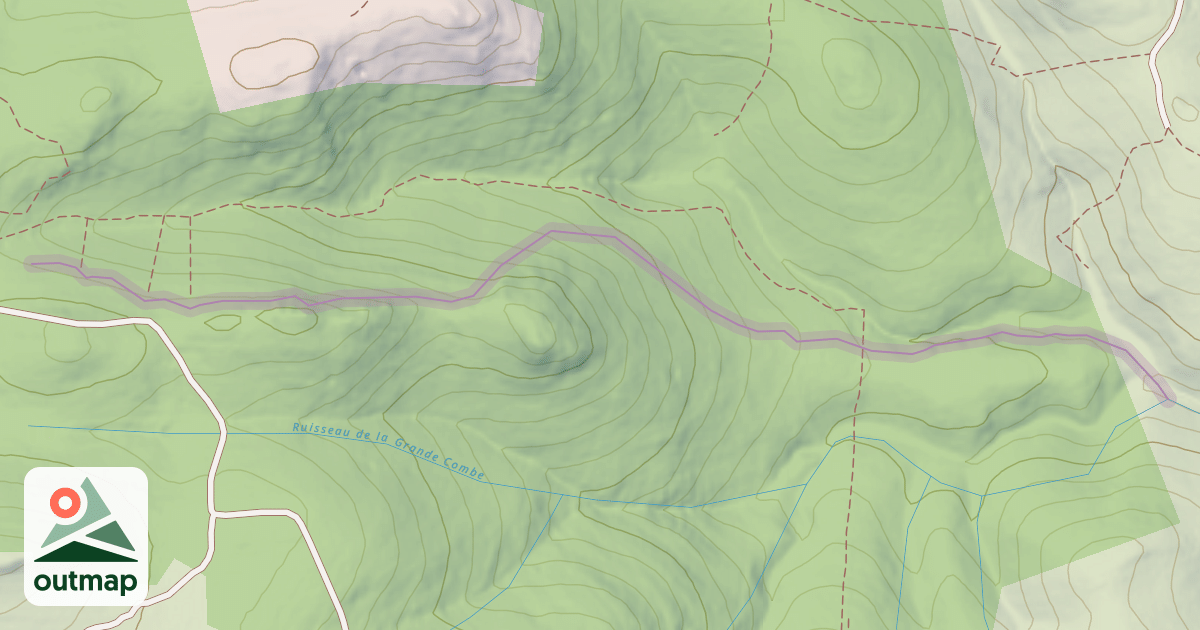 Map of Ruisseau de Combe Martine