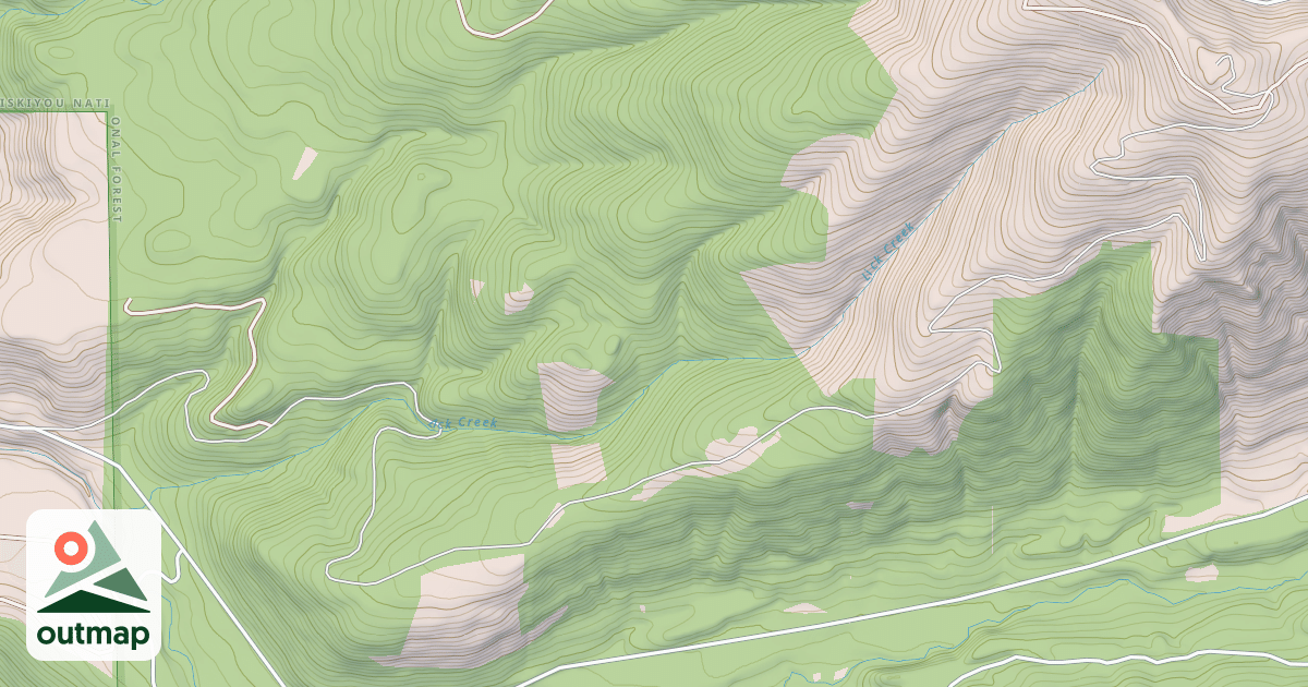 Map of RED BLANKET MOUNTAIN