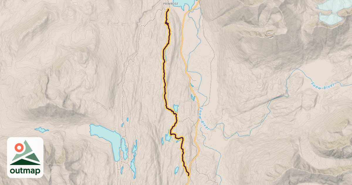 Map of Meridian Lakes Trail