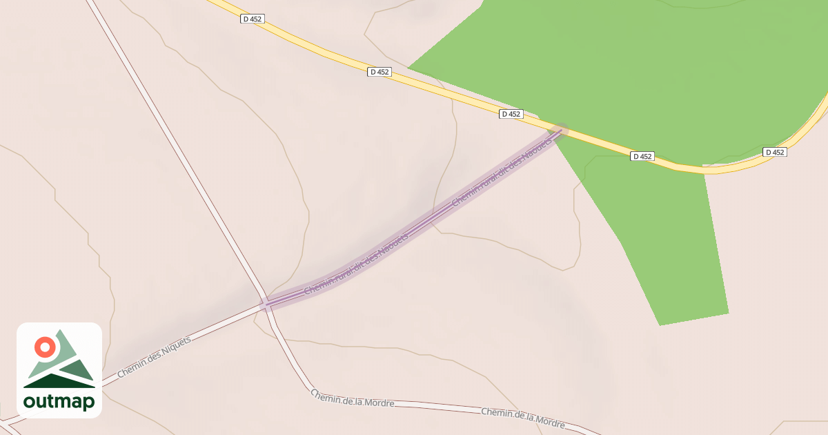 Map of Chemin rural dit des Naouets