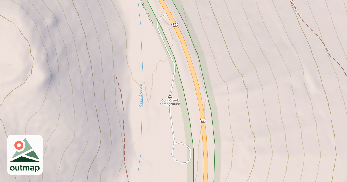 Map of COLD CREEK CAMPGROUND