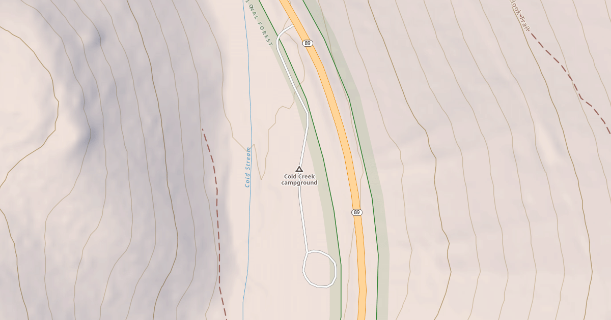 Map preview of COLD CREEK CAMPGROUND