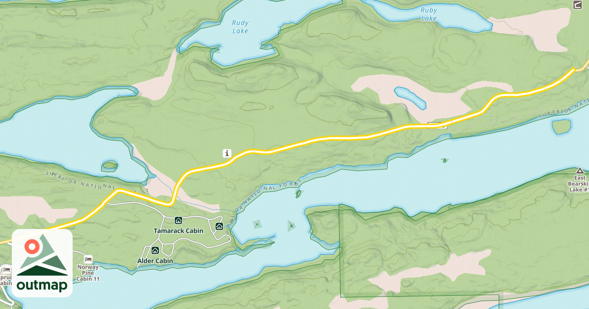 Map of East Bearskin Road