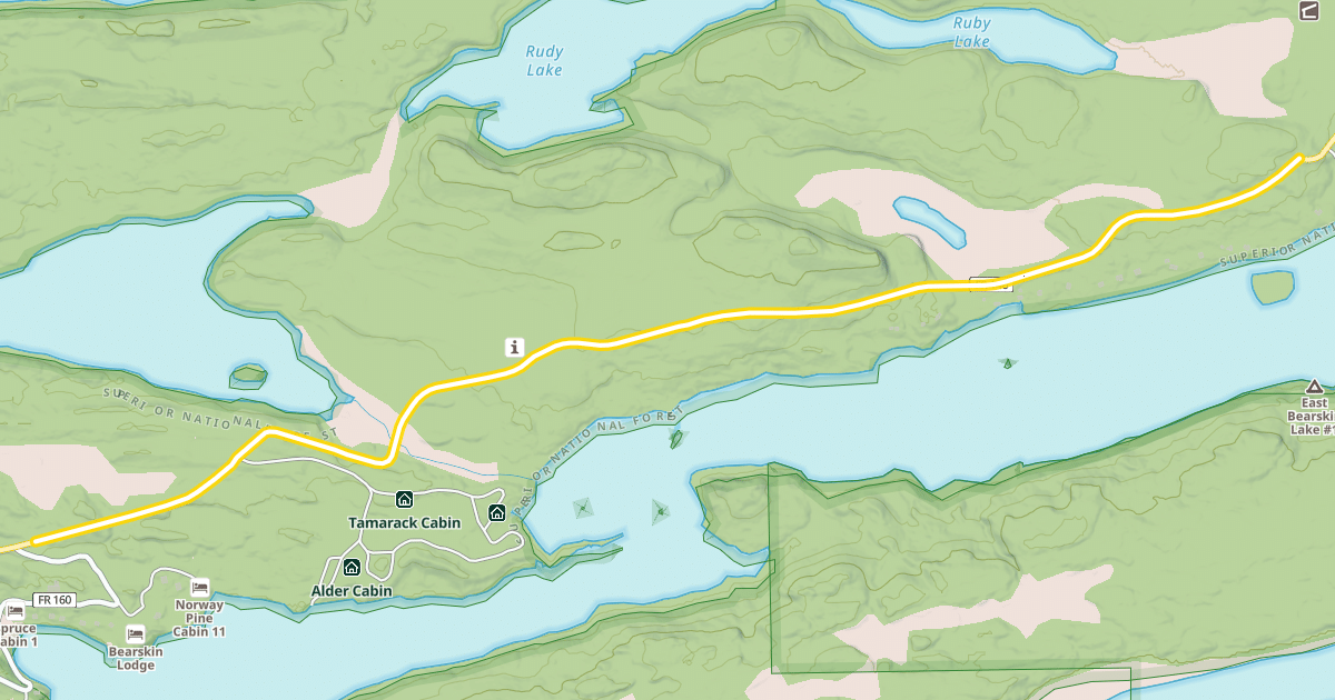 Map preview of East Bearskin Road