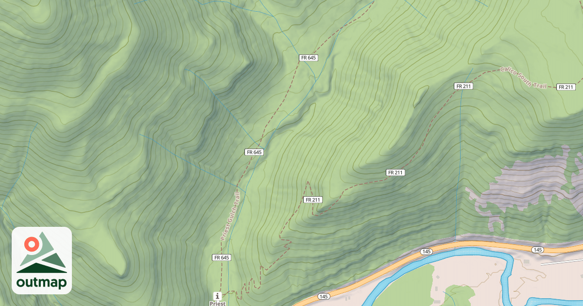 Map of Priest Gulch
