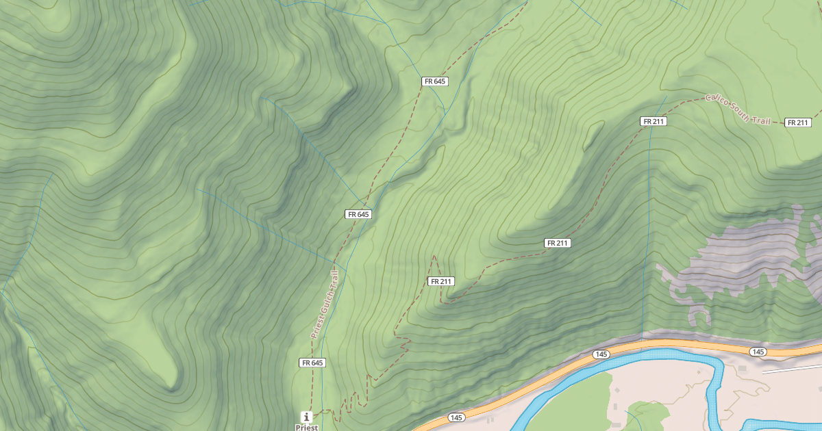 Map preview of Priest Gulch