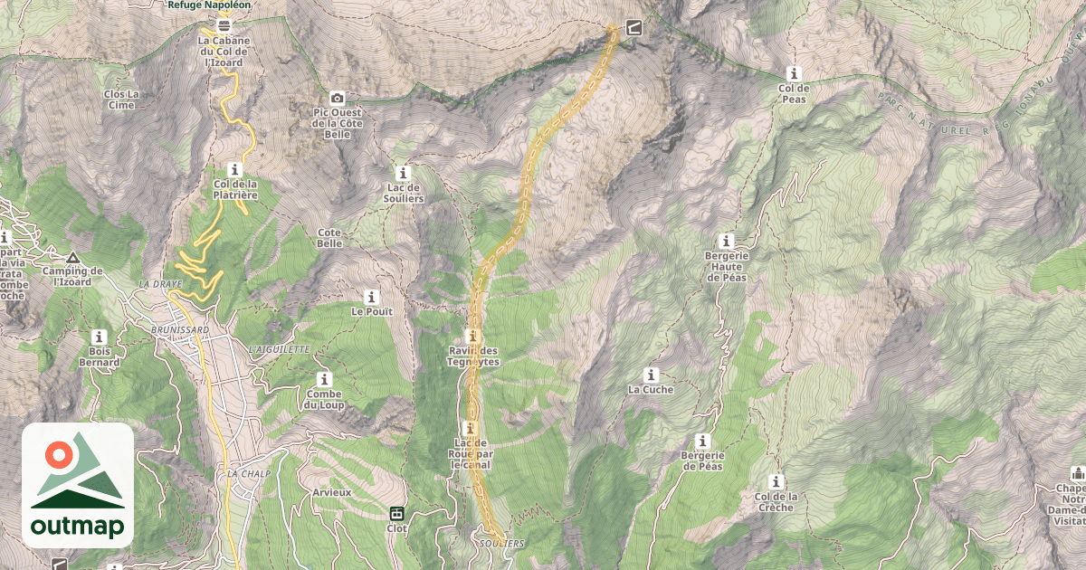 Map of Col des Portes — Souliers
