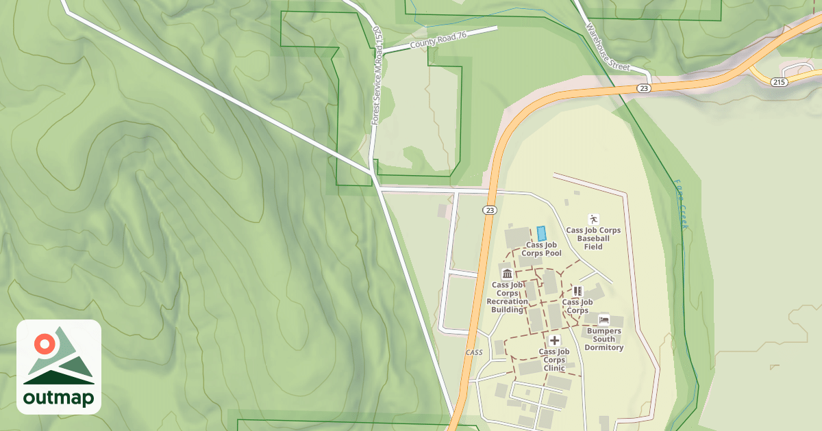 Map of FANES CREEK
