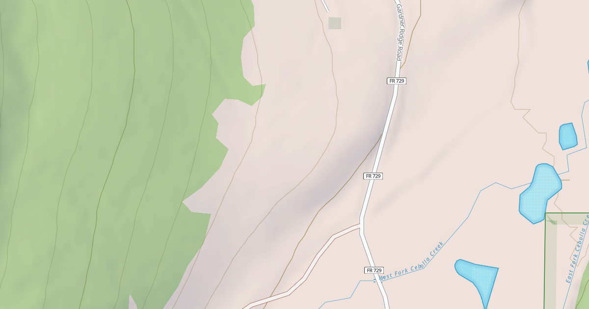 Map preview of Powderhorn Gulch Snowmobile Trail
