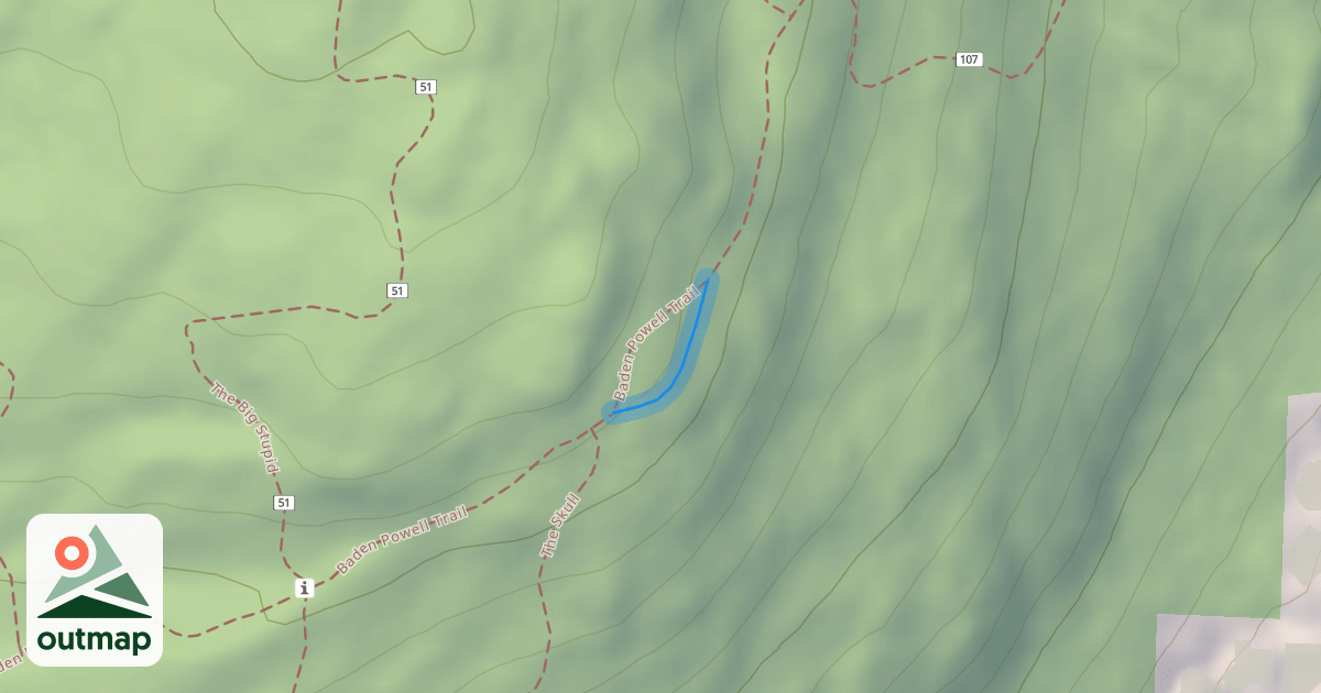 Map of Baden Powell Trail