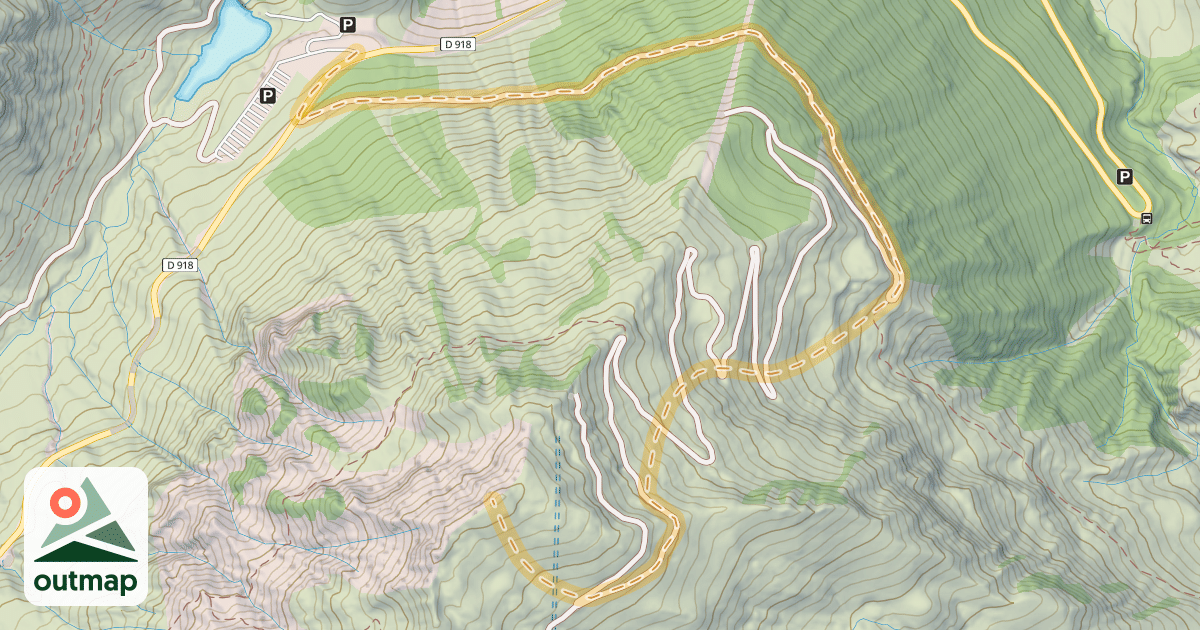 Map of Serpolet — Barrage de Castillon