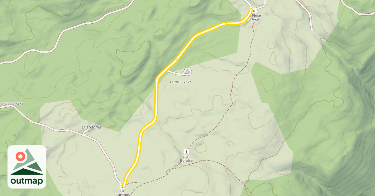 Map of Route Forestière des Forêts Monts