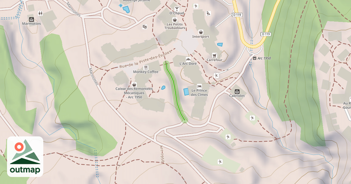 Map of Arc 1950