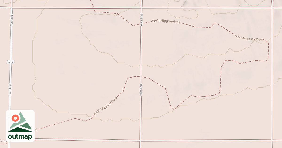 Map of West Higgins Trail