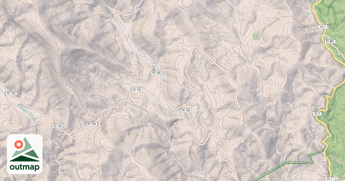 Map of SARAH'S CREEK