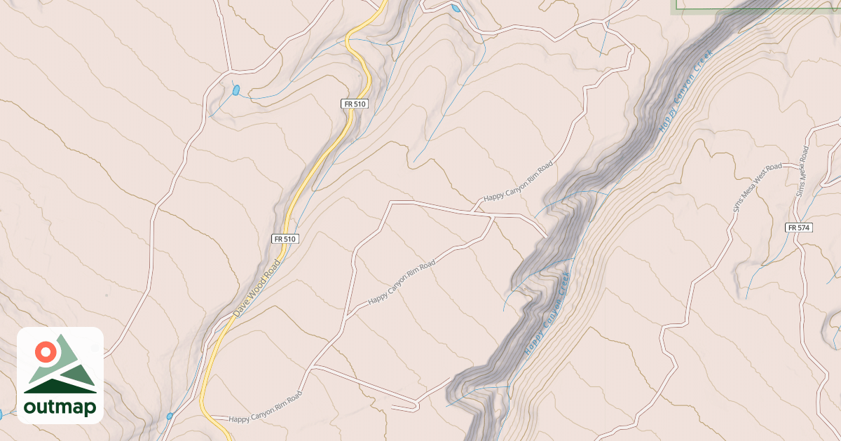 Map of HAPPY CANYON RIM
