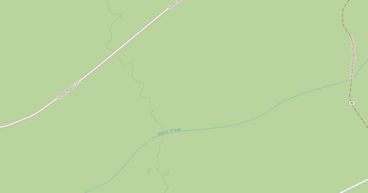 Map preview of USFS Motor Vehicle Use Map Roads {0076283F-C372-4086-936D-ED14B420E84B}