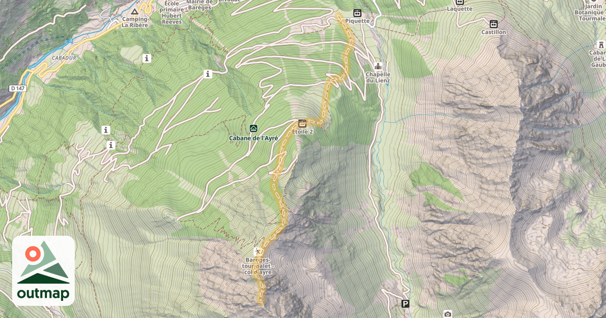 Map of Pic d'Ayré — Barèges