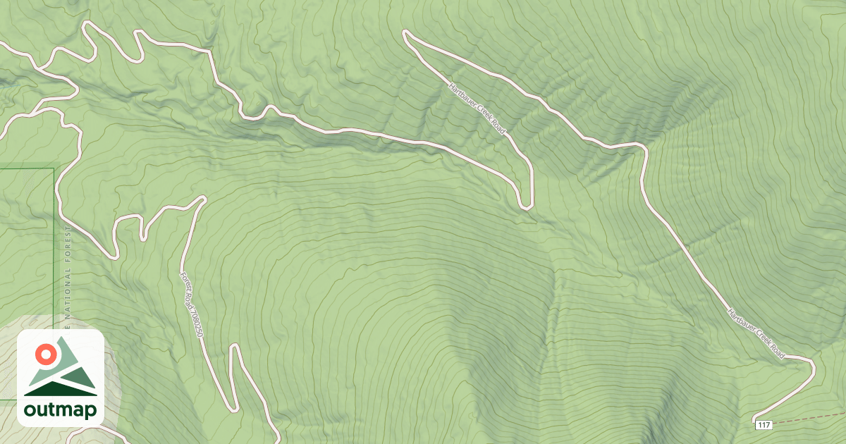 Map of HARTBAUER CREEK