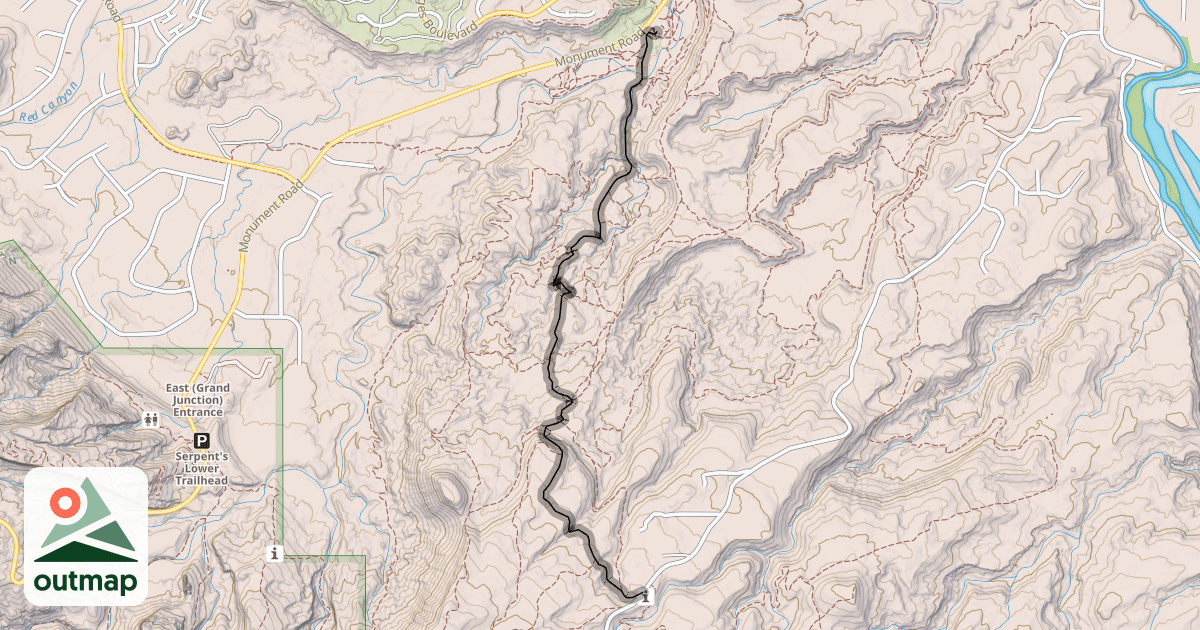 Map of Tabeguache Trail (Lunch Loops)
